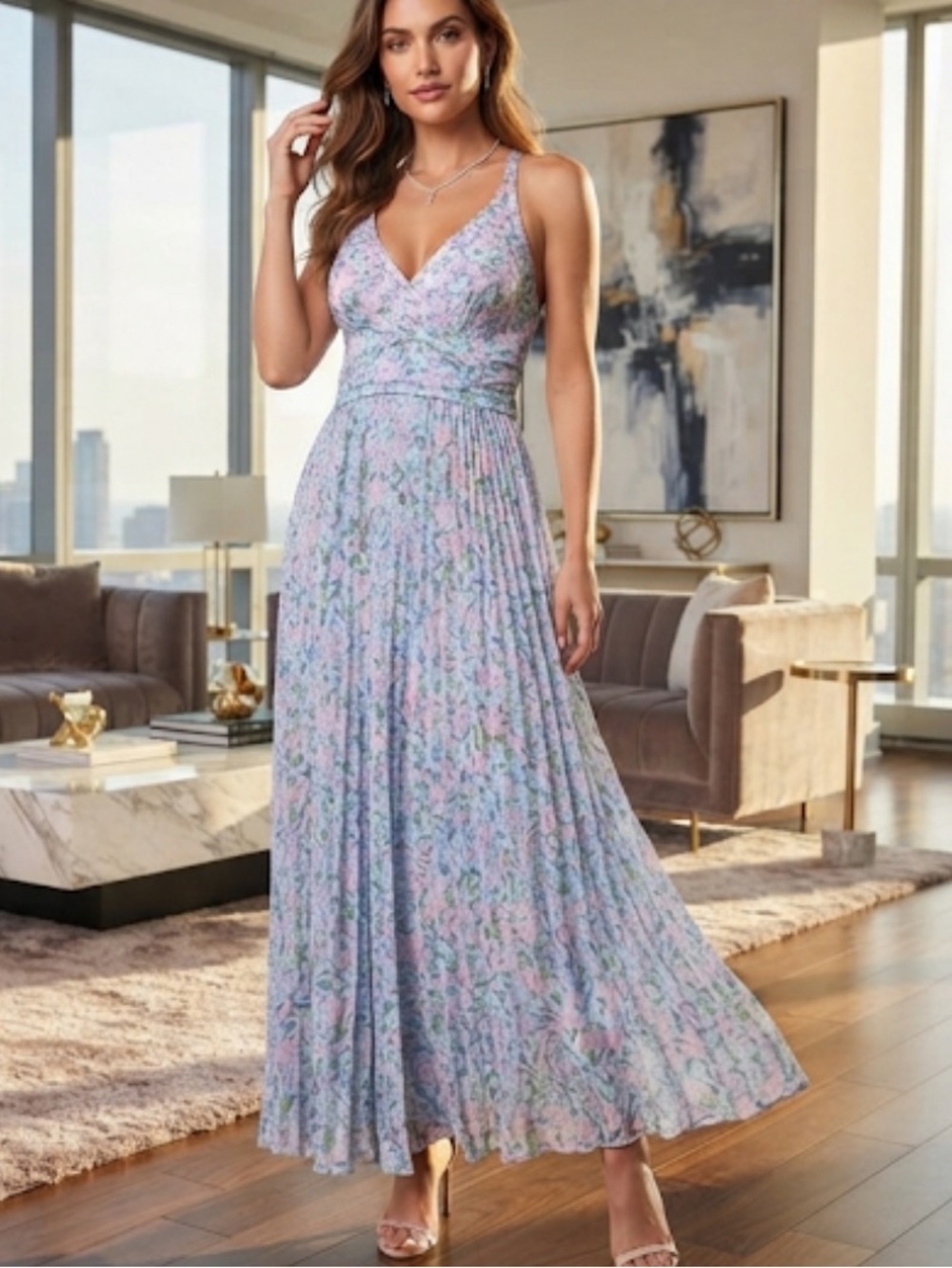 New Laundry By Shelli Segal Pink Floral Dress size 10 - Picture 4 of 15